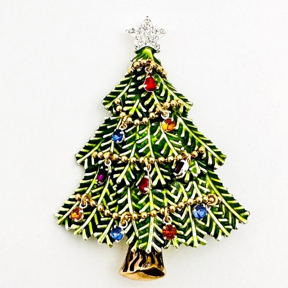 Avon Collectible 2008 Large Christmas Tree Brooch/Pin - Picture 4 of 9